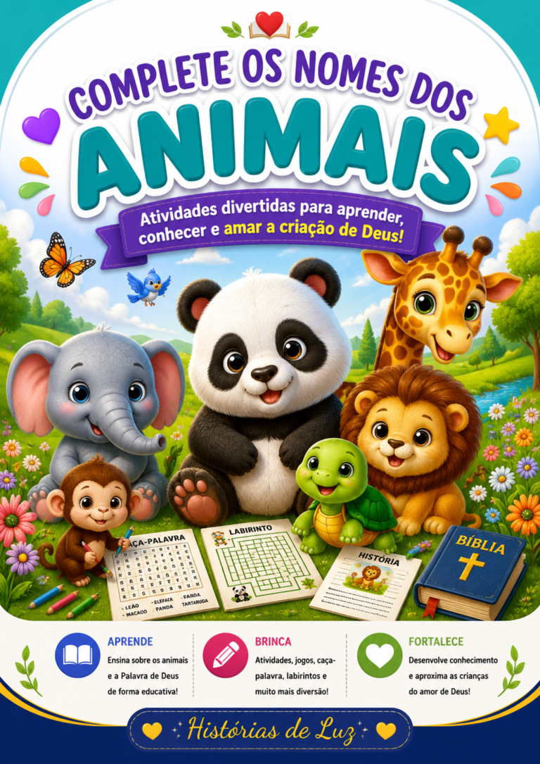 capa complete o nome dos animais